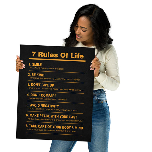 7 Rules Of Life Poster