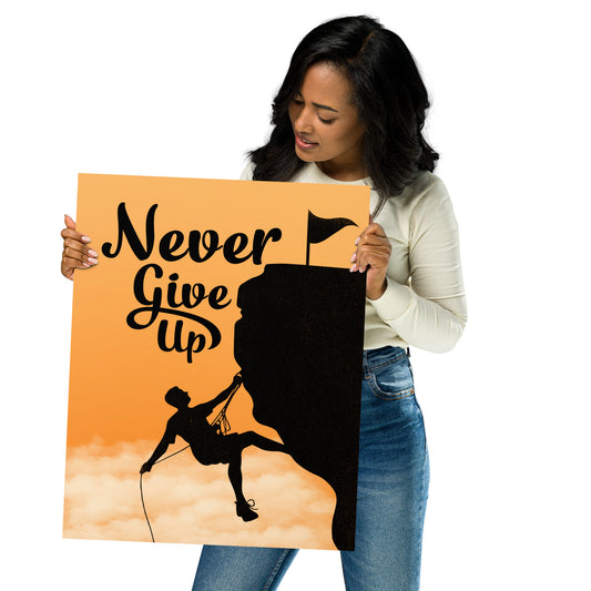 Never Give Up Fitness Poster