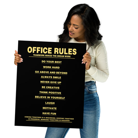 Office Rules Poster