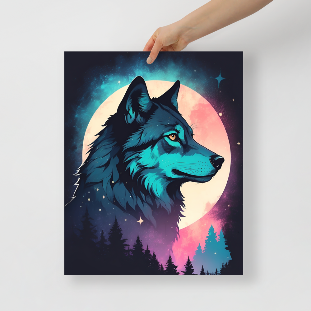 S2 - Wolf In The Starry Sky Poster